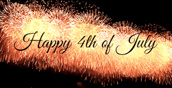 Happy 4th Of July Big Golden Fireworks Celebration