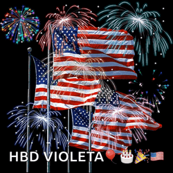 Happy 4Th Of July Birthday Violeta GIF