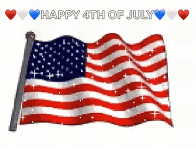 Happy 4Th Of July Card With American Flag GIF