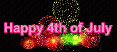 Happy 4Th Of July Fireworks American Flag GIF