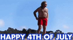 Happy 4Th Of July  Funny American Guy Explosion GIF