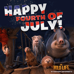 Happy 4th Of July Funny Wild Life Fireworks