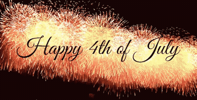 happy 4th of july is written in front of fireworks