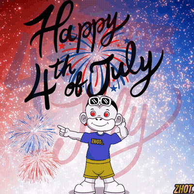 Happy 4Th Of July Monkey GIF