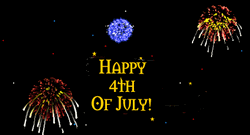 Happy 4Th Of July Night Sky Fireworks Celebration GIF
