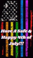 Happy 4Th Of July Rainbow Pride Flag GIF