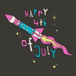 Happy 4th Of July Spaceship