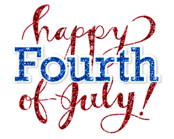 Happy 4Th Of July Sparkly Red Blue Greeting GIF