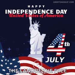 Happy 4Th Of July The Land Of Free GIF