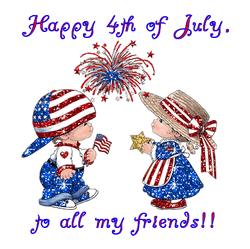 Happy 4th Of July To My Friends Cute Cartoon