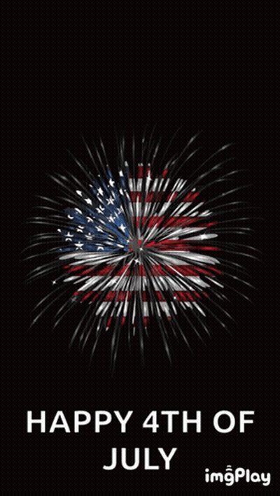 Happy 4Th Of July With Fireworks GIF