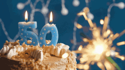 Happy 50Th Birthday Cake Firework Candle GIF