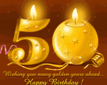 Happy 50Th Birthday Golden Years Wishes GIF