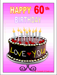 Happy 60th Birthday Chocolate Cake Design Art