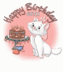 Happy 60Th Birthday Marie Cat GIF