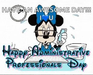 Happy Administrative Professionals Day Minnie Mouse GIF