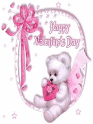 Happy Animated Valentines Day Cute Teddy Bear GIF