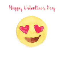 Happy Animated Valentines Day Emoticon Kiss