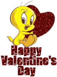 Happy Animated Valentines Day Heart Tweety Bird