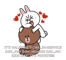 Happy Animated Valentines Day Milk And Mocha Couple GIF
