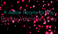 Happy Animated Valentines Day Million Hearts For You GIF
