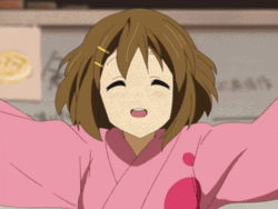 Happy Anime Girl Jumping Excitedly GIF