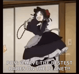 Happy Anime Girl Jumping GIF