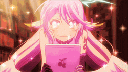 Happy Anime Jibril Drooling GIF