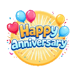 Happy Anniversary Anniversary Wishes Sticker GIF