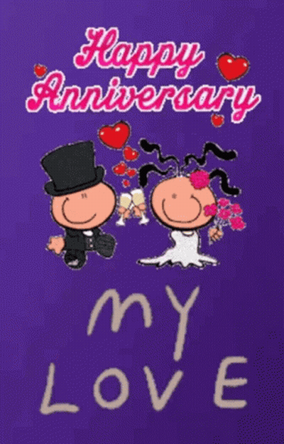 Happy Anniversary Bride And Groom GIF