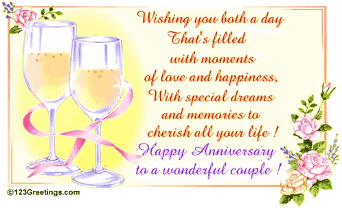 Happy Anniversary Card For Couple Sticker
