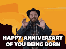 Happy Anniversary Funny Cowboy Greeting GIF