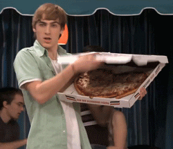 Happy Anniversary Funny Heart Pizza Big Time Rush GIF