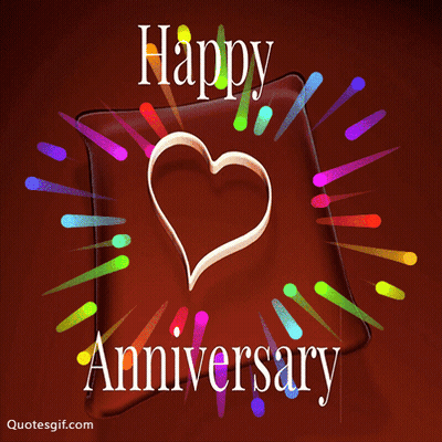 Happy Anniversary Greeting Card With Heart GIF