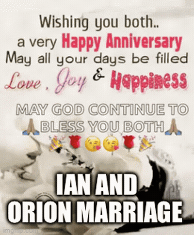 Happy Anniversary Love Joy Happiness God Bless GIF