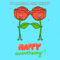 Happy Anniversary Meme Twin Rose GIF