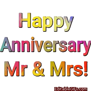 Happy Anniversary Mr And Mrs Sticker