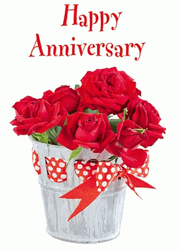 Happy Anniversary Red Rose Bouquet