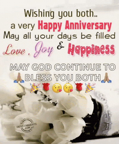 Happy Anniversary Wishing You Love Joy GIF