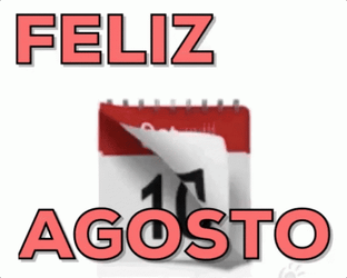 Happy August Calendar GIF