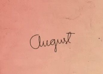 Happy August Cute Text GIF