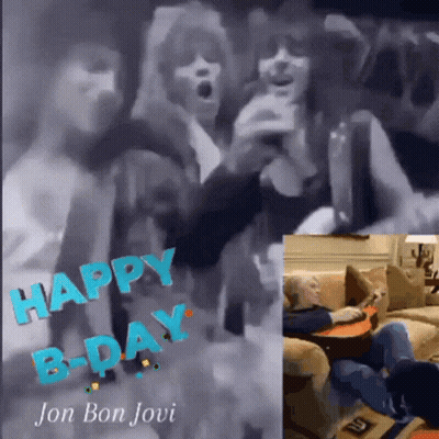 Happy B-Day Jon Bon Jovi Greeting Card GIF