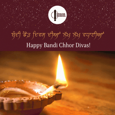 Happy Bandi Chhor Divas Poster with Lit Candle