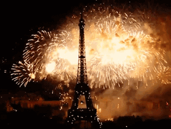 Happy Bastille Day Eiffel Tower With Fireworks GIF