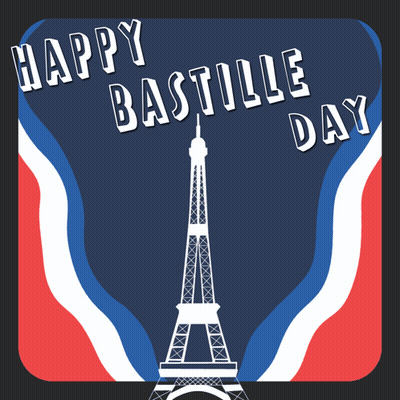 Happy Bastille Day Poster Eiffel Tower GIF