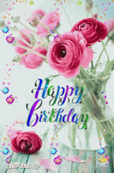 Happy Bday Roses GIF