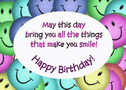 Happy Bday Smiley Wishes GIF