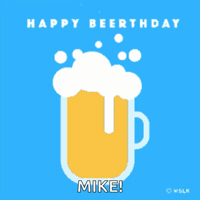 Happy Beerthday Card With Beer Mug GIF
