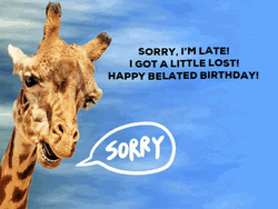 Happy Belated Birthday Sorry I'm Late
