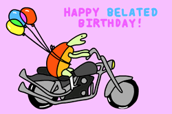Happy Belated Birthday Turtle Motorcycle